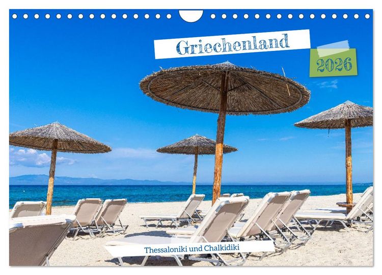 Produktbild: Griechenland - Thessaloniki und Chalkidiki (Wandkalender 2026 DIN A4 quer), CALVENDO Monatskalender