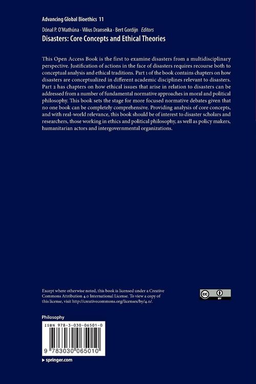 Produktbild: Disasters: Core Concepts and Ethical Theories