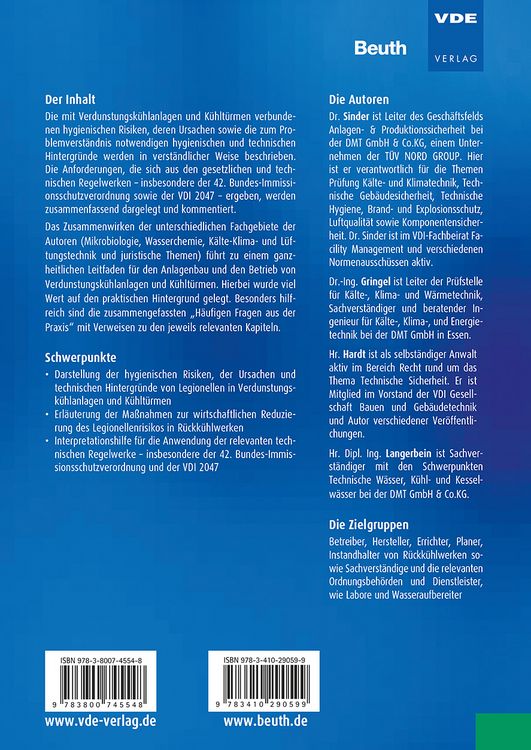 Produktbild: Legionellenrisiken in Verdunstungsk&uuml;hlanlagen und K&uuml;hlt&uuml;rmen