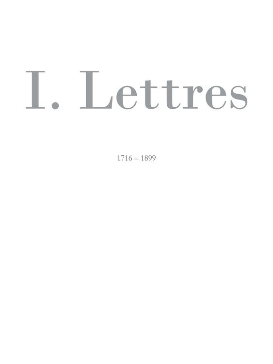 Produktbild: I. Lettres