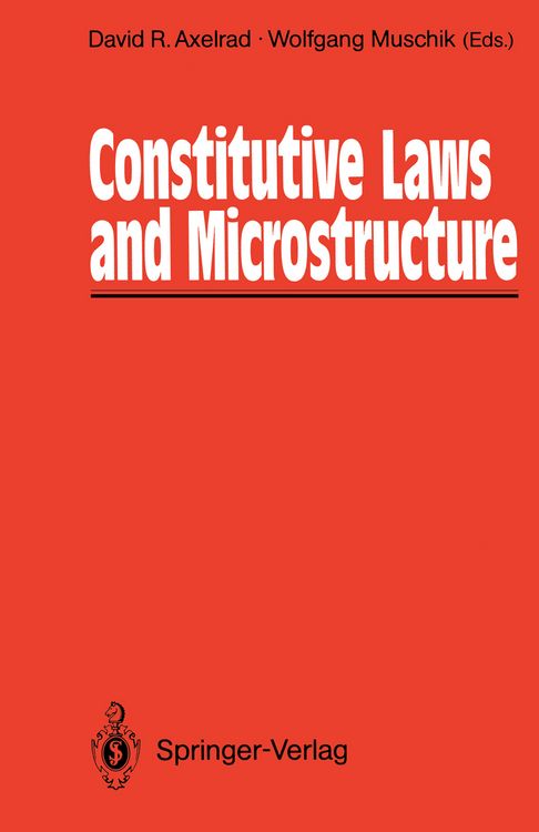 Produktbild: Constitutive Laws and Microstructure