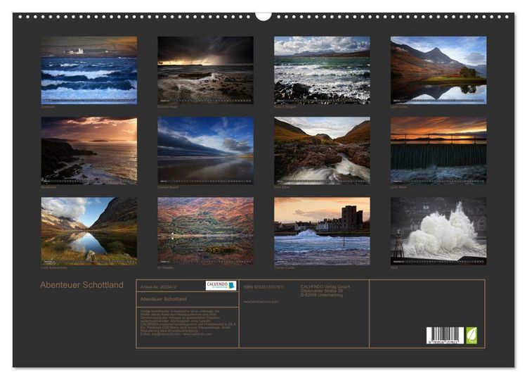 Produktbild: Abenteuer Schottland (Wandkalender 2026 DIN A2 quer), CALVENDO Monatskalender