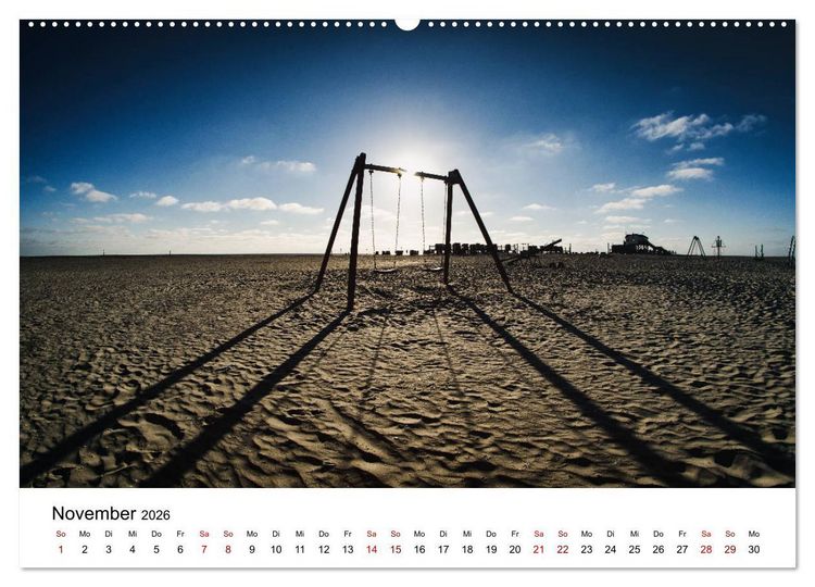 Produktbild: Sankt Peter-Ording. Licht, Schatten und Natur (hochwertiger Premium Wandkalender 2026 DIN A2 quer), Kunstdruck in Hochglanz