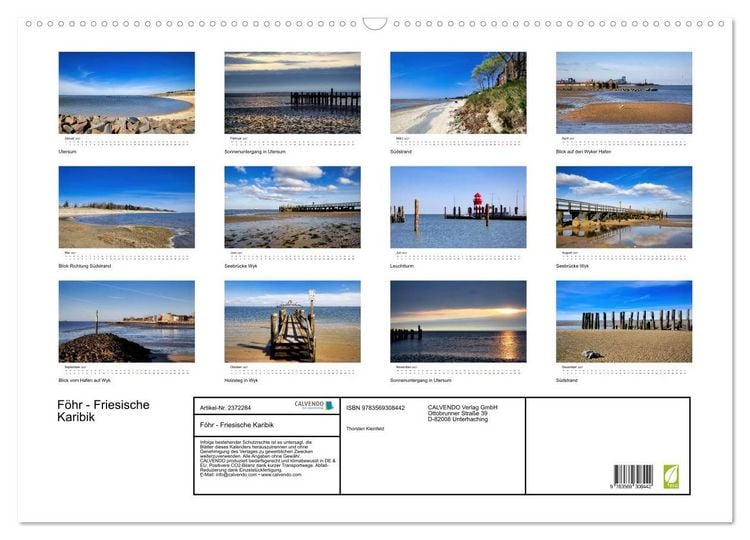 Produktbild: F&ouml;hr - Friesische Karibik (Wandkalender 2027 DIN A2 quer), CALVENDO Monatskalender