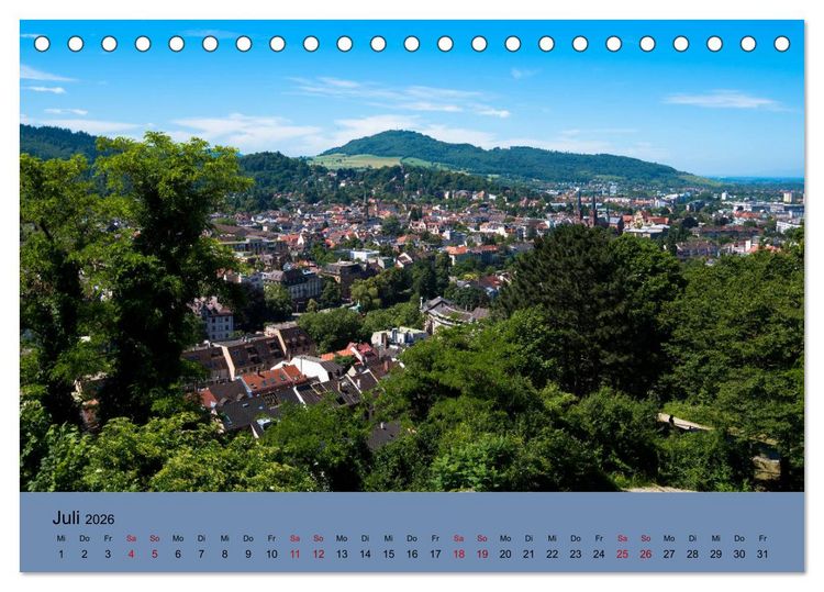 Produktbild: Wundervolles Freiburg (Tischkalender 2026 DIN A5 quer), CALVENDO Monatskalender