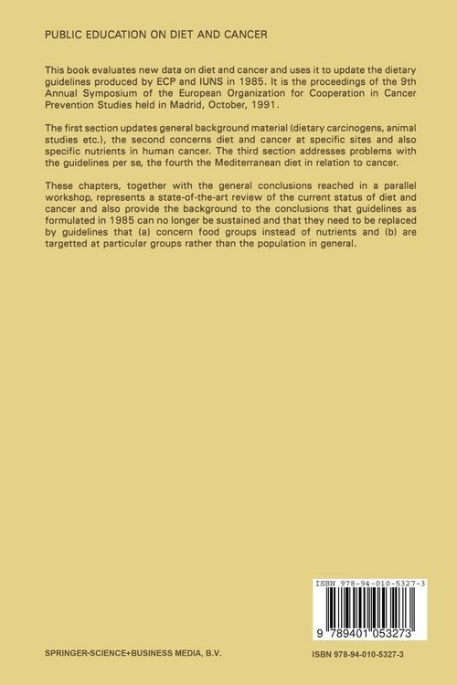 Produktbild: Public Education on Diet and Cancer