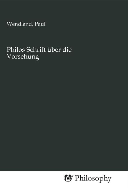 Produktbild: Philos Schrift &uuml;ber die Vorsehung