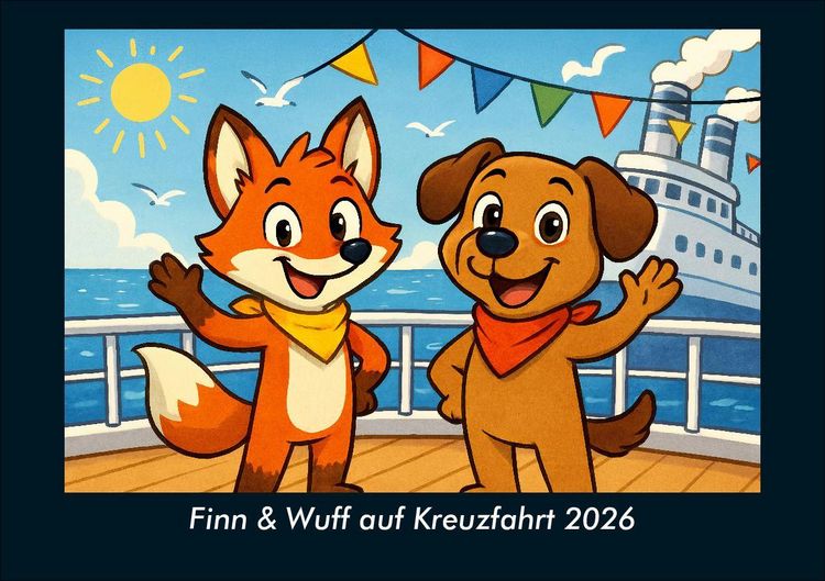 Produktbild: Finn & Wuff auf Kreuzfahrt 2026 Fotokalender DIN A5