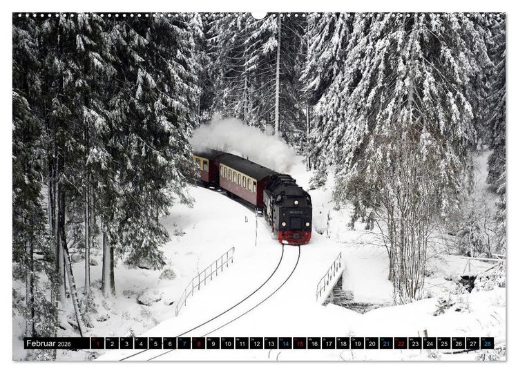 Produktbild: Dampf am Brocken - Die Harzquerbahn (hochwertiger Premium Wandkalender 2026 DIN A2 quer), Kunstdruck in Hochglanz