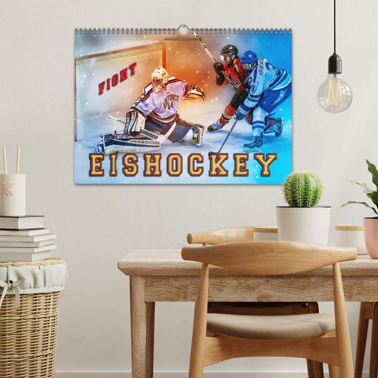 Produktbild: Eishockey - Fight (Wandkalender 2026 DIN A3 quer), CALVENDO Monatskalender