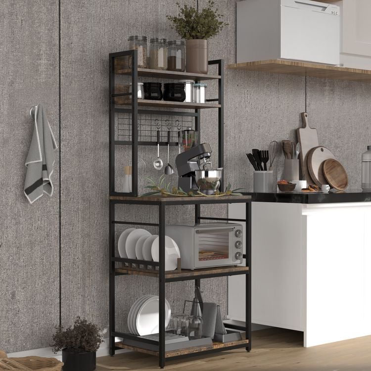 Produktbild: K&uuml;chenregal Kommode Buffet Mikrowelle Kolari