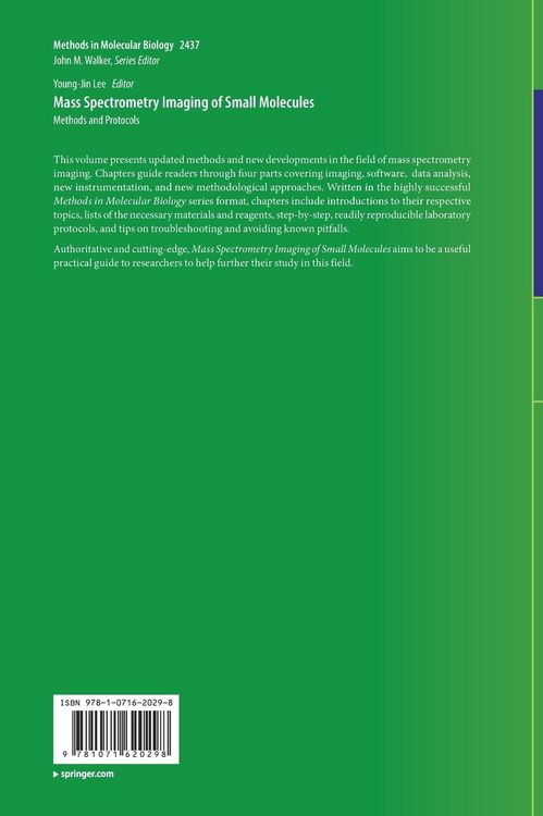 Produktbild: Mass Spectrometry Imaging of Small Molecules