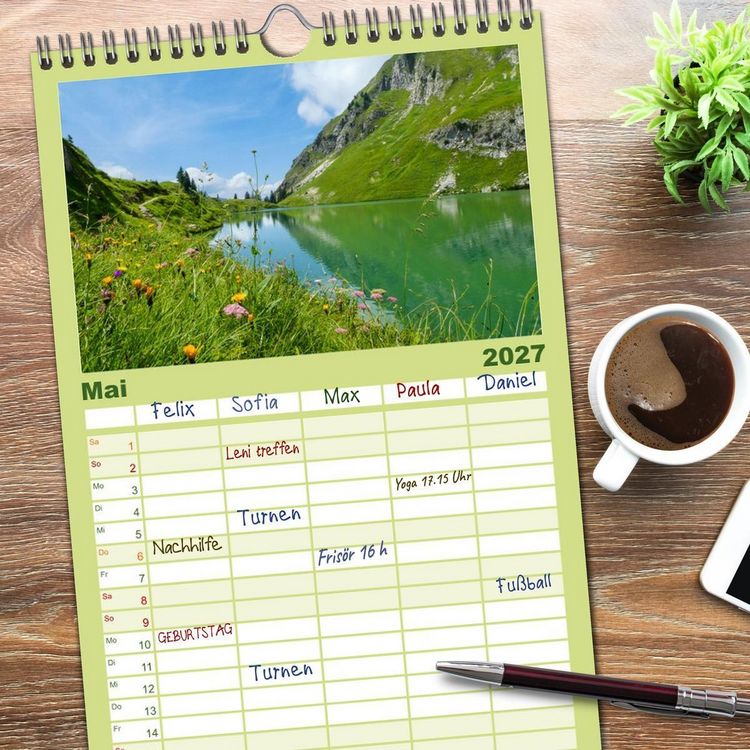 Produktbild: Familienplaner 2027 - Oberstdorf - Bergparadies in den Alpen mit 5 Spalten (Wandkalender, 21 x 45 cm) CALVENDO
