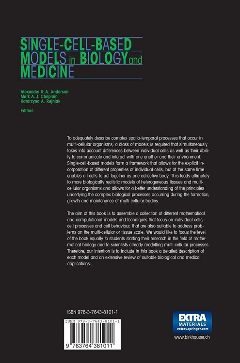Produktbild: Single-Cell-Based Models in Biology and Medicine
