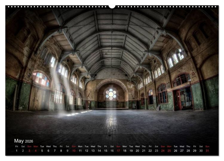 Produktbild: Lost Places HDR Beelitz II (High Quality Premium Wall Calendar 2026 DIN A2 landscape),CALVENDO 12 Month Wall Calendar