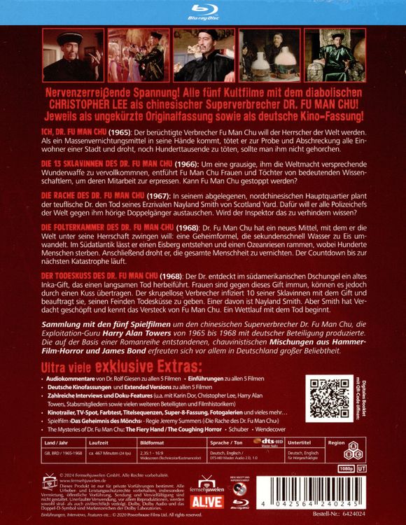 Produktbild: Dr. Fu Man Chu - Die ultimative HD-Gesamtedition mit ultra vielen exklusiven Extras [7 BRs]