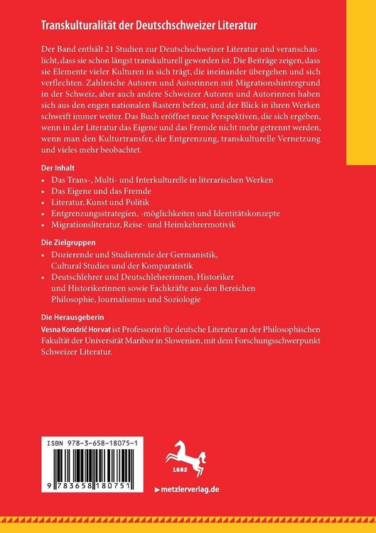 Produktbild: Transkulturalit&auml;t der Deutschschweizer Literatur