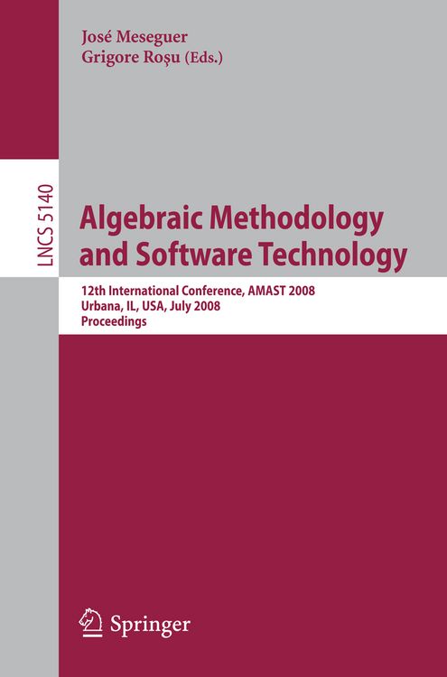 Produktbild: Algebraic Methodology and Software Technology