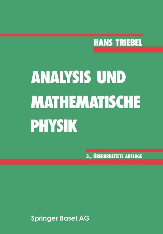 Produktbild: Analysis und mathematische Physik