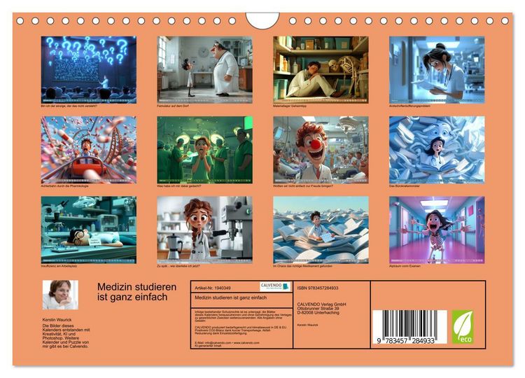 Produktbild: Medizin studieren ist ganz einfach (Wandkalender 2026 DIN A4 quer), CALVENDO Monatskalender