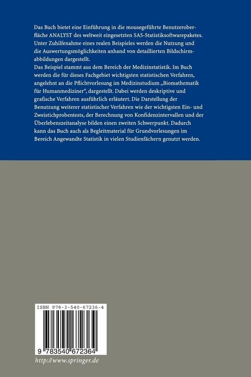 Produktbild: Medizinische Statistik mit SAS-Analyst