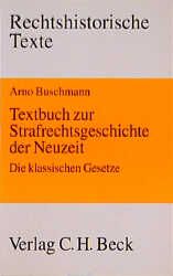 Produktbild: Textbuch zur Strafrechtsgeschichte der Neuzeit