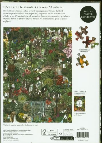 Produktbild: Le tour du monde en 50 arbres : un puzzle de 1000 pi&egrave;ces