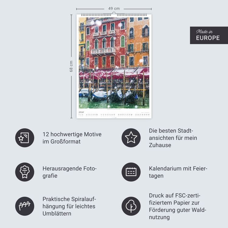 Produktbild: Venezia Kalender 2027 - La Serenissima