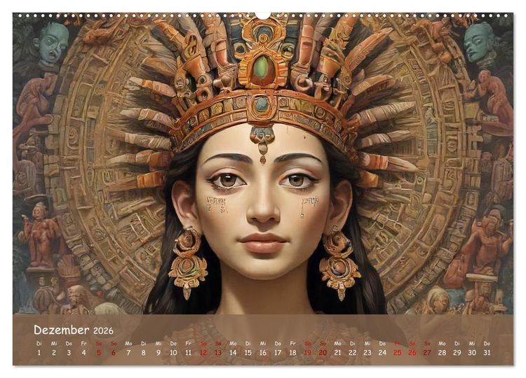 Produktbild: Faszination Maya: Einblicke in eine versunkene Welt (hochwertiger Premium Wandkalender 2026 DIN A2 quer), Kunstdruck in Hochglanz