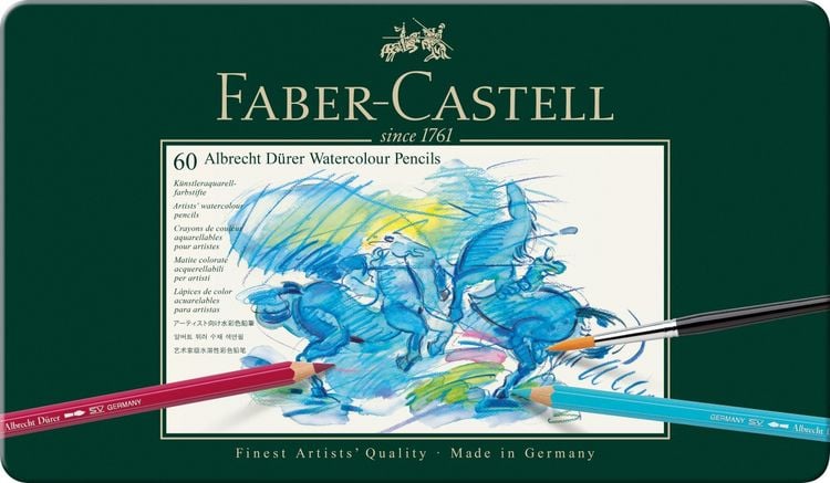 Produktbild: Faber-Castell Aquarellstifte Albrecht D&uuml;rer, 60er Set Metalletui