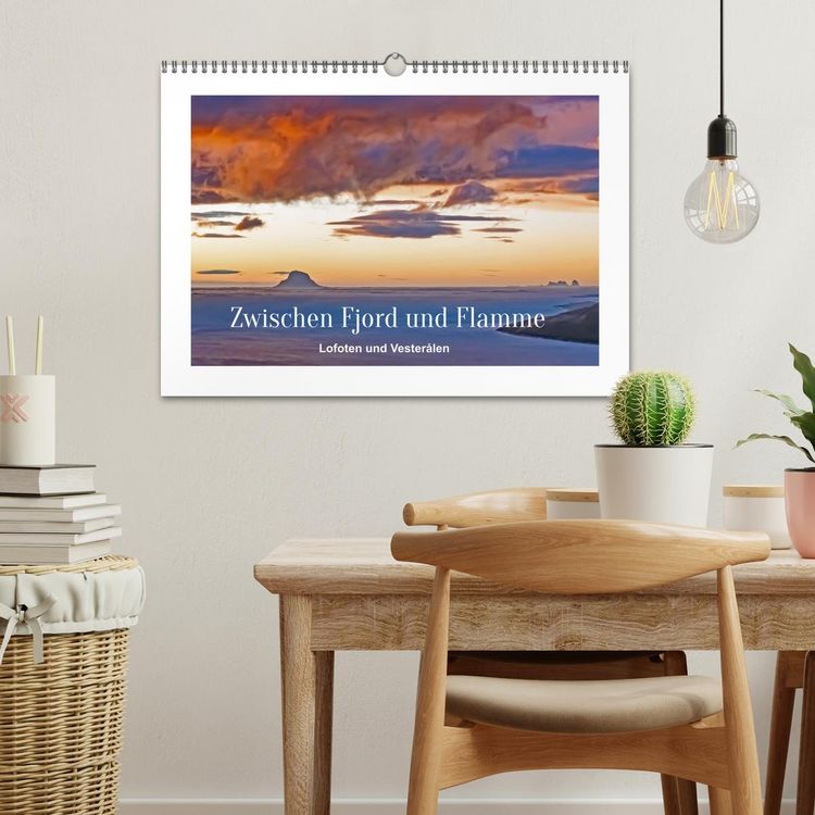 Produktbild: Zwischen Fjord und Flamme (Wandkalender 2026 DIN A3 quer), CALVENDO Monatskalender