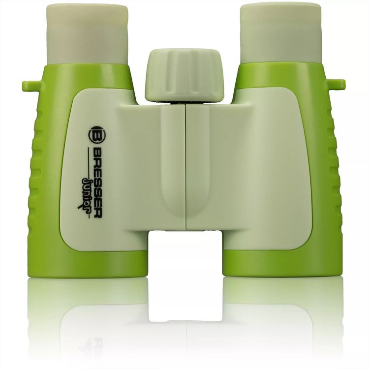 Produktbild: Bresser Junior 8880330 - Kinderfernglas 3x30, 3-fache Vergr&ouml;&szlig;erung, 30mm Objektiv, mit Tasche, Tragriemen und Reinigungstuch, gr&uuml;n, STEM