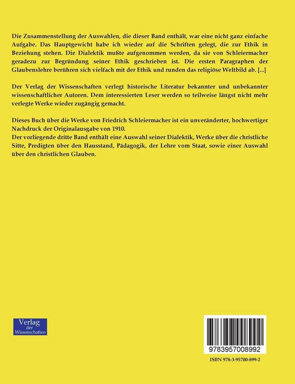 Produktbild: Schleiermachers Werke