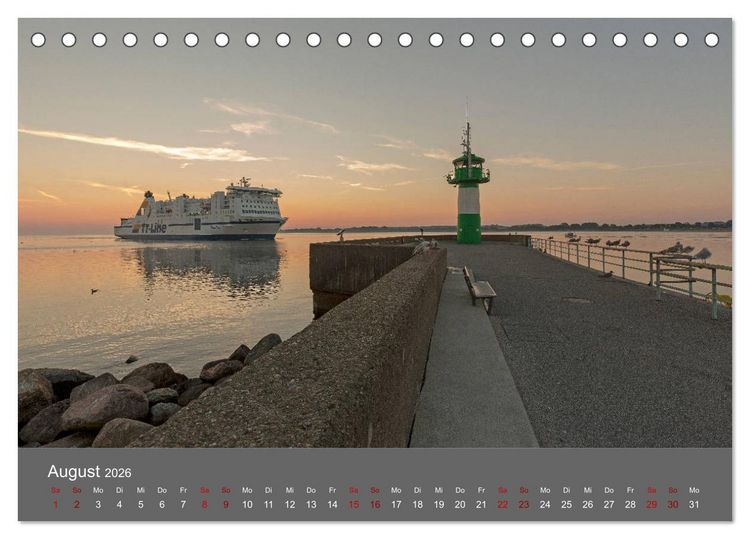 Produktbild: L&uuml;becker Bucht - Travem&uuml;nde - Niendorf - Timmendorf (Tischkalender 2026 DIN A5 quer), CALVENDO Monatskalender