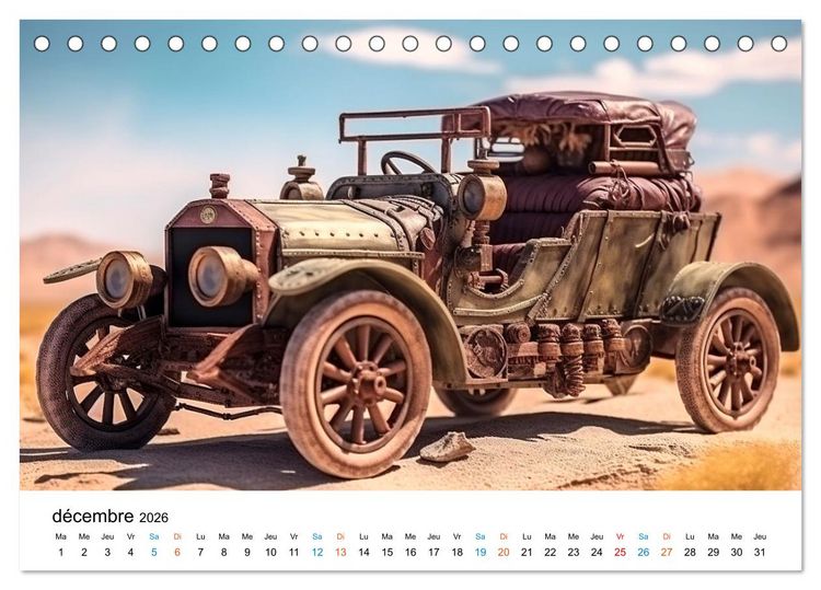 Produktbild: M&eacute;caniques fantastiques (Calendrier de bureau 2026 DIN A5 vertical), CALVENDO calendrier mensuel