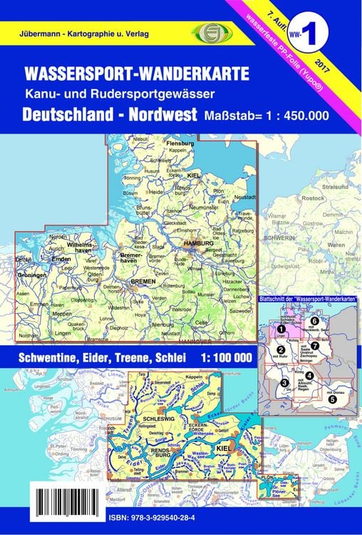 Produktbild: Wassersport-Wanderkarte / Deutschland Nordwest f&uuml;r Kanu- und Rudersport