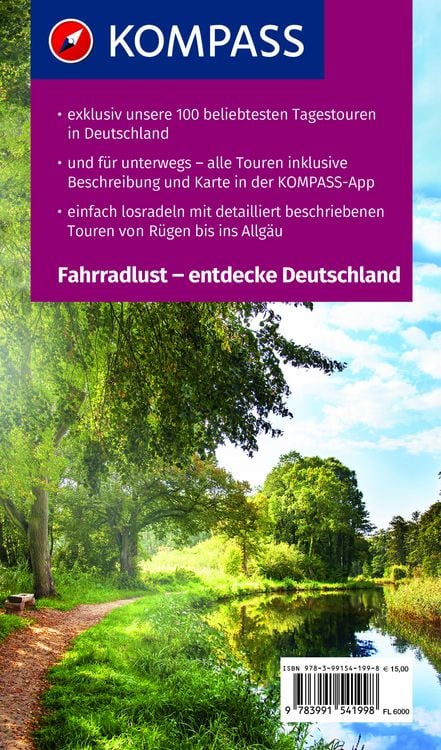 Produktbild: KOMPASS Fahrradlust Deutschland 100 Traumtouren