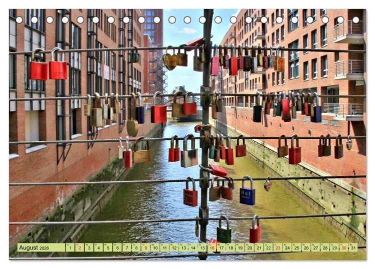 Produktbild: Hamburg - Ein Tag in der Speicherstadt (Tischkalender 2026 DIN A5 quer), CALVENDO Monatskalender
