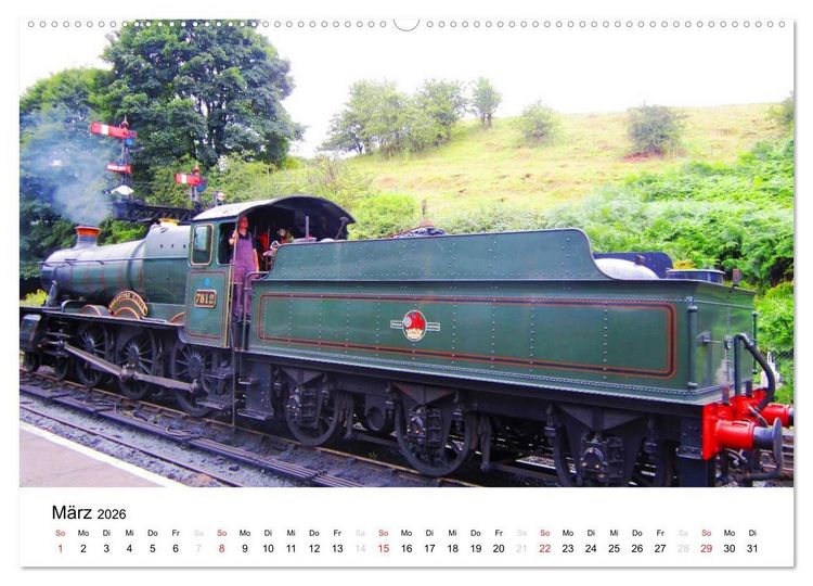 Produktbild: Nostalgische Eisenbahnen Englands (hochwertiger Premium Wandkalender 2026 DIN A2 quer), Kunstdruck in Hochglanz
