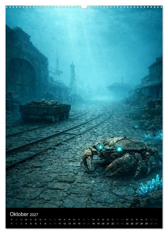 Produktbild: Aetherion &ndash; Die versunkene Stadt (Wandkalender 2027 DIN A2 hoch), CALVENDO Monatskalender