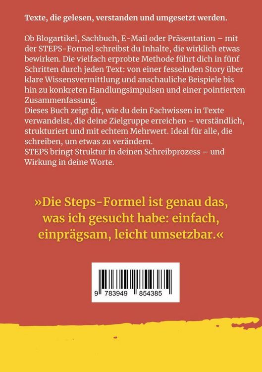 Produktbild: STEPS - Die 5-Schritte-Formel f&uuml;r Texte, die wirken