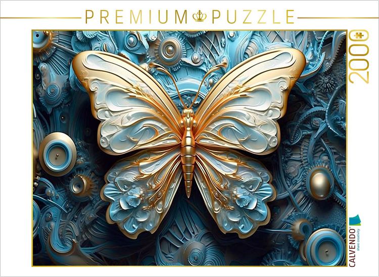 Produktbild: CALVENDO Puzzle Mechanisches Design eines Schmetterlings - Steampunk | 2000 Teile Lege-Gr&ouml;&szlig;e 90x67cm Foto-Puzzle f&uuml;r gl&uuml;ckliche Stunden