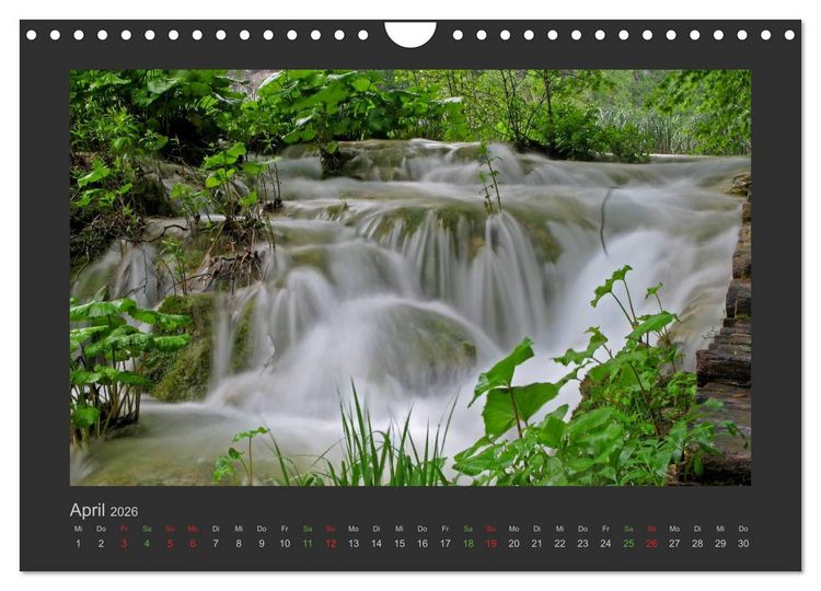 Produktbild: FALLENDE WASSER (Wandkalender 2026 DIN A4 quer), CALVENDO Monatskalender