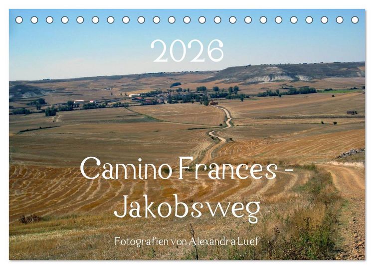 Produktbild: Camino Frances - Jakobsweg (Tischkalender 2026 DIN A5 quer), CALVENDO Monatskalender