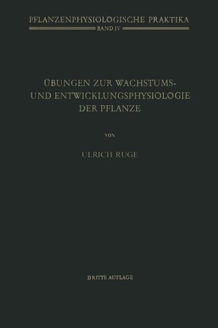 Produktbild: &Uuml;bungen zur Wachstums- und Entwicklungsphysiologie der Pflanze