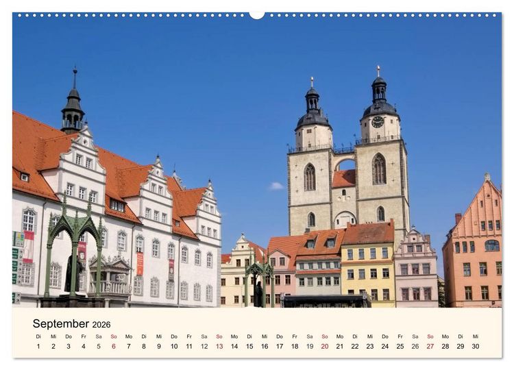 Produktbild: Lutherstadt Wittenberg - Stadt der Reformation (hochwertiger Premium Wandkalender 2026 DIN A2 quer), Kunstdruck in Hochglanz