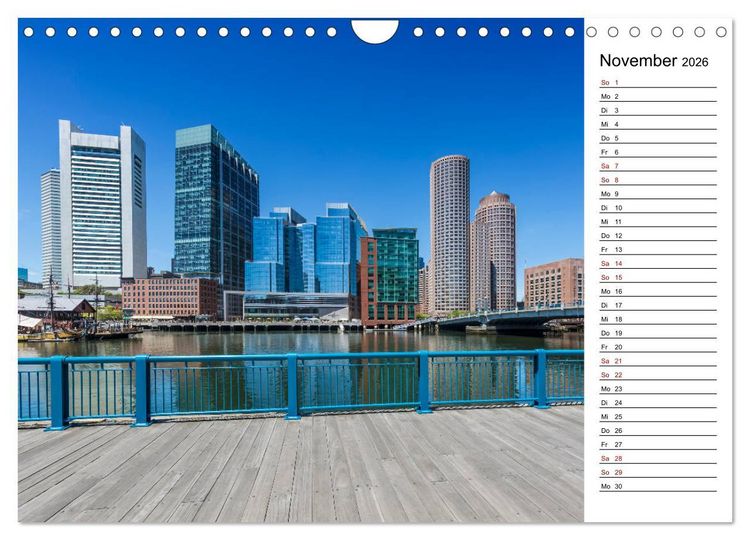 Produktbild: Stadtansichten aus Boston (Wandkalender 2026 DIN A4 quer), CALVENDO Monatskalender