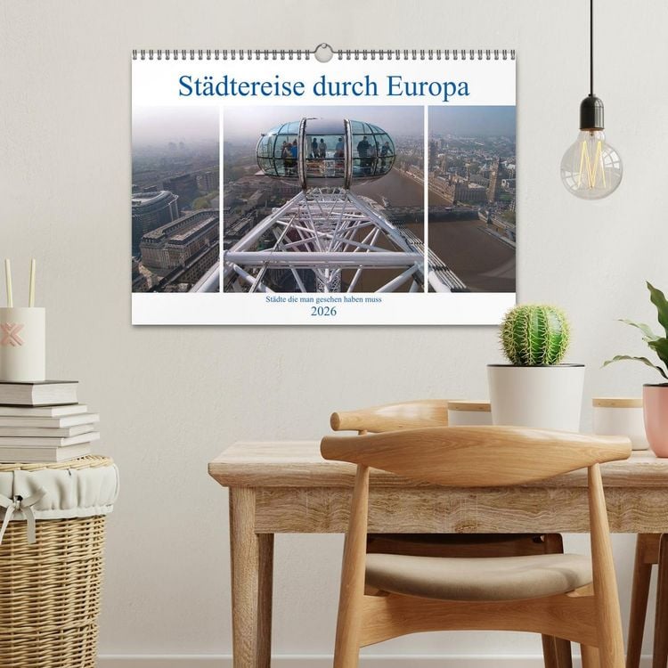 Produktbild: St&auml;dtereise durch Europa (Wandkalender 2026 DIN A3 quer), CALVENDO Monatskalender