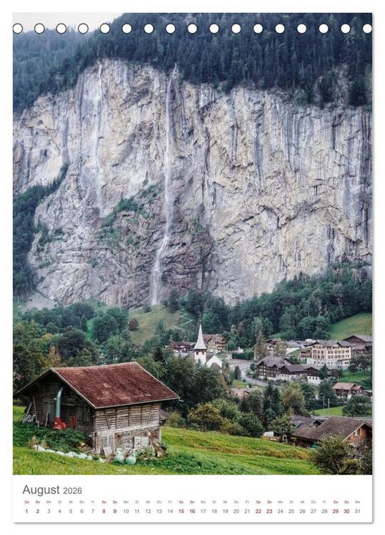 Produktbild: Schweiz (Tischkalender 2026 DIN A5 hoch), CALVENDO Monatskalender