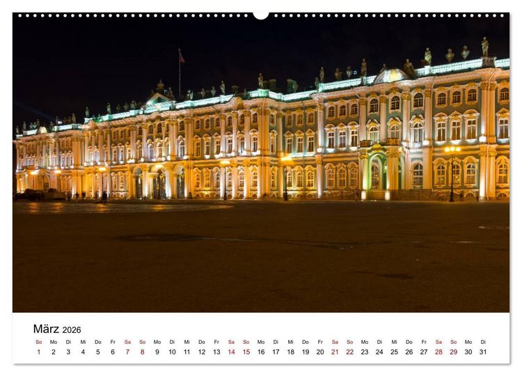 Produktbild: St. Petersburg bei Nacht (Wandkalender 2026 DIN A2 quer), CALVENDO Monatskalender